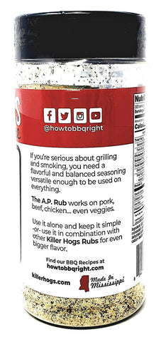 Image of Killer Hogs Barbecue Rub Variety Pack - Original BBQ Rub, Hot BBQ Rubs, and A.P. Seasoning - Pack of 3 Bottles - 16 Oz per Bottle - 48 Oz Total