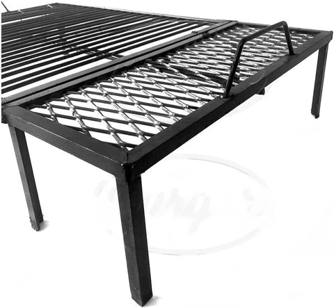 Image of Premium Argentine Grill - Iron Argentina Grill - BBQ Parrilla Asador- Grill with Built-In Stake + Brazier (32 X 20 Inches)