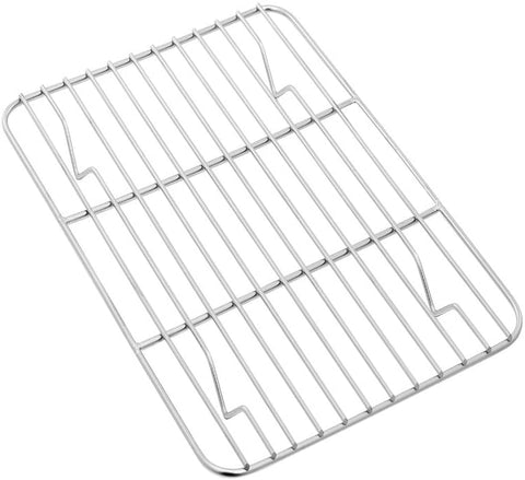 Image of P&P CHEF Baking Rack Pack of 2, Stainless Cooling Rack for Cooking Baking Roasting Grilling Drying, Rectangle 8.6'' X 6.2'' X0.6'', Fits Small Toaster Oven, Oven & Dishwasher Safe