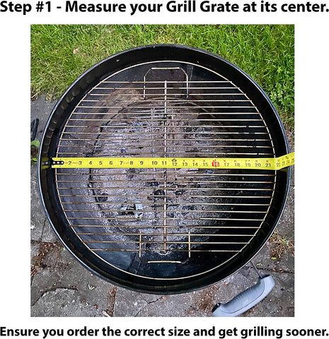 Image of 18" Replacement BBQ Grill Grate Griddle/Grate Combo with 3" Risers for Kamado, Green Egg, Acorn, Other round Grills