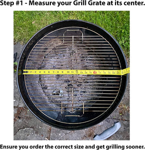 18" Replacement BBQ Grill Grate Griddle/Grate Combo with 3" Risers for Kamado, Green Egg, Acorn, Other round Grills