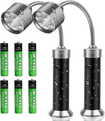 Image of Barbecue Grill Light Magnetic Base Super-Bright LED BBQ Lights,360 Degree Flexible Gooseneck,Water & Heat Resistant,Batteries Included Pack of 2,C-20
