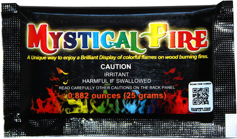 Image of Mystical Fire Flame Colorant Vibrant Long-Lasting Pulsating Flame Color Changer for Indoor or Outdoor Use 0.882 Oz Packets 12 Pack