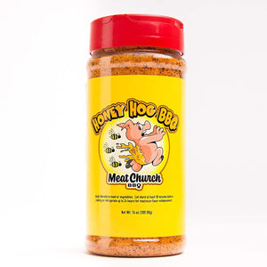 Meat Church BBQ Rub Combo: Honey Hog (14 Oz) and the Gospel (14 Oz) BBQ Rub and Seasoning for Meat and Vegetables, Gluten Free, One Bottle of Each