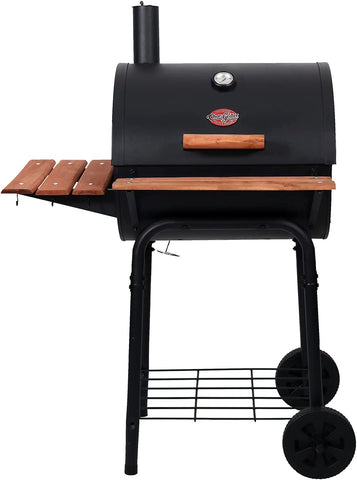Image of Char-Griller E2123 Wrangler 635 Square Inch Charcoal Grill/Smoker, Black