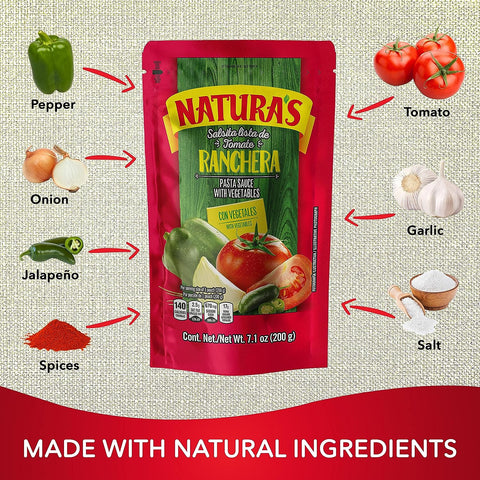 Image of Natura'S Salsa Ranchera, 7.1Oz. Pouch (Pack of 3)
