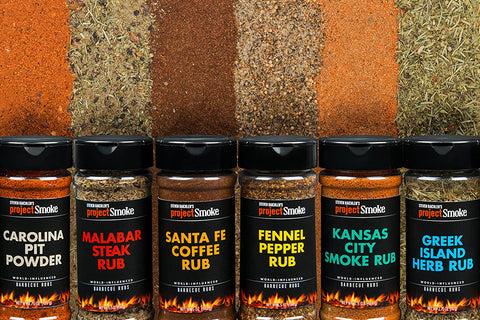 Image of STEVEN RAICHLEN'S Project Smoke BBQ Spice Rub Seasoning Combo Pack - 6 Pack World Wide Barbeque