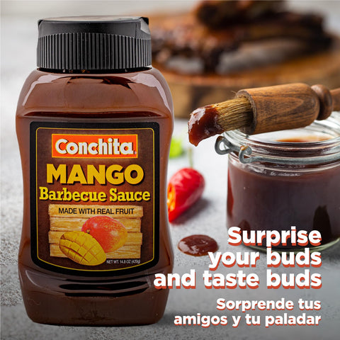 Image of Conchita Mango BBQ Sauce, 14 Oz - Cookout Essentials - Perfect for Grilling, Marinating, and Dipping