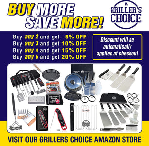 Grillers Choice Griddle Accessories, Flat Top Grill Accessories.Commercial Quality Cast Iron Grill Press and Melting Dome. Griddle Grill Dome for Cooking and Griddle Cheese Press.