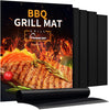 Grill Mat - Set of 5 Heavy Duty Grill Mats Non Stick, BBQ Outdoor Grill & Baking Mats - Reusable, Easy to Clean Barbecue Grilling Accessories - Work on Gas Charcoal Electric - Extended Warranty
