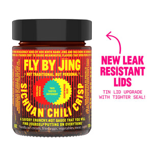 FLYBYJING Sichuan Chili Crisp, Gourmet Spicy Tingly Crunchy Hot Savory All-Natural Chili Oil Sauce W/Sichuan Pepper, Versatile Sauce Good on Everything and Vegan, 6Oz (Pack of 1)