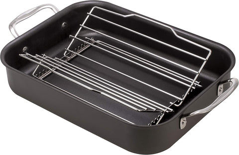 Image of HIC Kitchen Adjustable Wire Roasting Baking Broiling Rack, 11.25-Inches X 10.625-