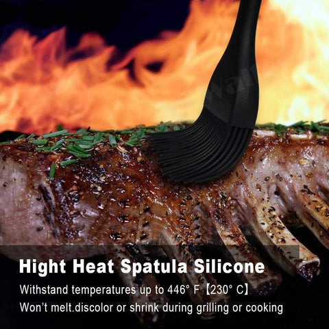 Image of Walfos Silicone Grill and Cooking Gloves plus Pork Shredder Claws plus Silicone Basting Brush - Heat Resistant and Non-Slip, Safe Cooking and Grilling for Indoor & Outdoor, Superior Value Premium Set