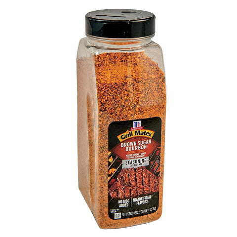 Image of Mccormick Grill Mates Brown Sugar Bourbon Seasoning, 27 Oz - One 27 Ounce Container of Brown Sugar Bourbon Seasoning Made of Molasses, Red Bell Peppers, and More for Steak, Poultry, and Vegetables