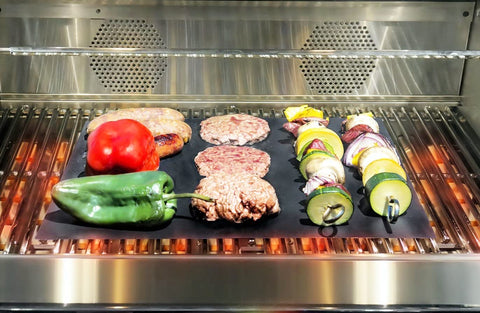 Image of BBQ Grill Sheets Mat ,100% Non Stick Safe ,Extra Thick,Reusable and Dishwasher Safe, 3 Piece of (13"X15.75")