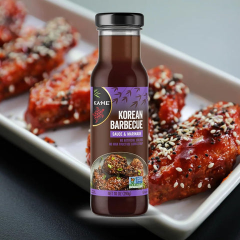 Image of KA-ME Korean Barbecue Sauce, Authentic Asian Flavors for Grilling and Cooking, Enhance Meat, Seafood, and Vegetable Dishes - Non-Gmo, Kosher, No Artificial Flavors or High Fructose Corn Syrup - 10Oz (Pack of 2)