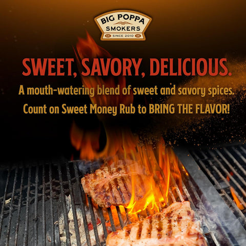 Image of Big Poppa’S Sweet Money BBQ Rub — Award Winning Pork BBQ Rub — Gluten-Free Spice Mix — Dry Rubs for Smoking and Grilling with Granulated Honey (14 Oz)