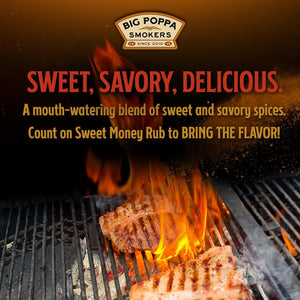 Big Poppa’S Sweet Money BBQ Rub — Award Winning Pork BBQ Rub — Gluten-Free Spice Mix — Dry Rubs for Smoking and Grilling with Granulated Honey (14 Oz)