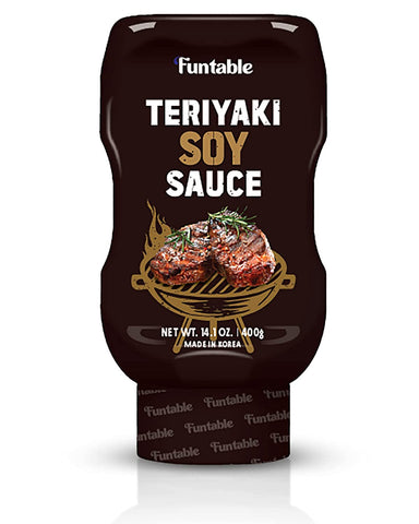 Image of Funtable TERIYAKI SOY SAUCE (Teriyaki, 14.1Oz, Pack of 1) - Korean Authentic Sweet Soy Sauce, Low-Calorie. Ideal for Dipping, Marinating, & Seasoning Korean Bulgogi, Meats, & Grilled Dishes.