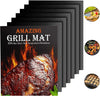 Grill Mats for Outdoor Grill, Set of 6 Nonstick Grill Mat Reusable and Easy to Clean - Works on Gas, Charcoal, Electric Grill and More - 15.75 X 13 Inch