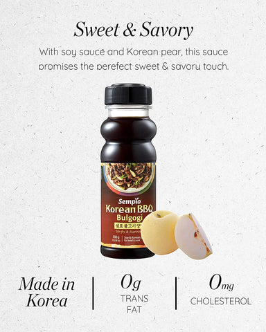 Image of Sempio Korean Bulgogi Marinade Sauce (500G, 17.63Oz), Korean BBQ Sauce