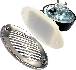 Boat Horns 5190512 12V Marine Horn with 316 Stainless Steel Grill 125DB Strong Loud Sound