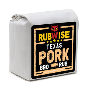 Texas Style Pork BBQ Rub by Rubwise | Meat BBQ Rubs and Spices for Smoking and Grilling | Dry Rubs | Pork Rib Rub Seasoning | Great on Pork Shoulder, Ribs, Tenderloin, Chops, Pork Butt (No MSG) (1Lb)