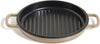 Cast Iron Hot Grill | Toxin-Free, 10.5" Round, Enameled Cast Iron Grill Pan | Indoor Serious Searing & Grill Marks | Oven Safe up to 500°F | Easy to Clean & Maintain | Steam