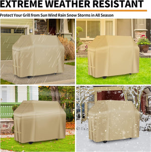 NEXCOVER Barbecue Gas Grill Cover - 55 Inch Waterproof BBQ Cover, Outdoor Heavy Duty Grill Cover, Fade & Weather Resistant Upgraded Material, Barbecue Cover for Weber, Brinkmann, Char Broil and More