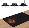 SUITMAT under the Grill Mat for Royal Gourmet Grill Cart Table PC3401B, 20 X 30In Double-Sided Fireproof Grill Pad for Blackstone 22’’ Griddle, Ninja Woodifre Outdoor Grill, Ooni 12 Pizza Oven, Black
