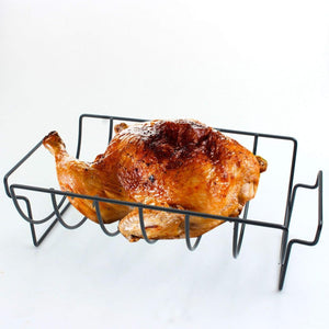 KUNANG BBQ Rib Racks for Smoking,Turkey Roasting Rack Roast Rack Dual Purpose Fit for Smoker,Oven and Grill