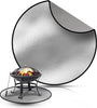 Fire Pit Mat - round Fireproof Mat for under Fire Pit - Easy to Clean Heat Resistant under Grill Mats for Outdoor Grill - Heat Shield Rug Great as a Grill Mat, Smoker Pad, on Patio (24 In)