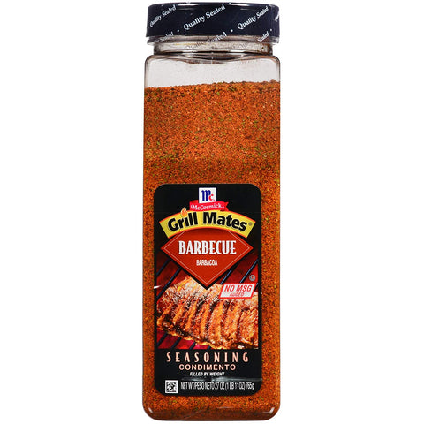 Image of Mccormick Grill Mates Barbecue Seasoning, 27 Oz - One 27 Ounce Container of Barbecue Rub, Perfect for Proteins, Vegetables and Fruits