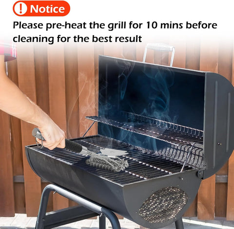 Image of Double Two - Grill Brush with Scraper, Grill Brush for Outdoor Grill, No Bristle Grill Brush, Safe BBQ Grill Brush, Grill Cleaning Brush, BBQ Brush for Grill Cleaning, Barbecue Accessory
