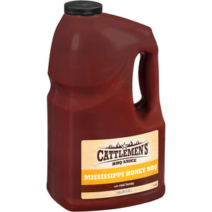 Cattlemen'S Mississippi Honey BBQ Sauce, 1 Gal - One Gallon Bulk Container of Mississippi Honey Barbecue Sauce Blend of Honey, Vinegar, Hickory and More for Dipping and Barbecue Recipes