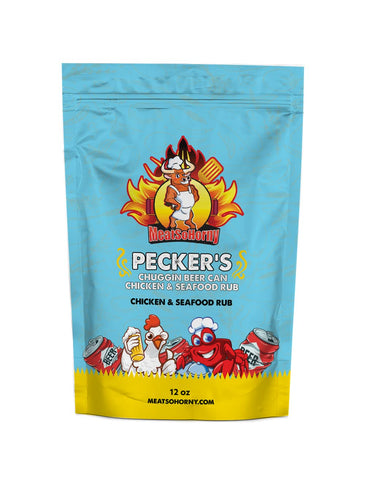 Image of Meatsohorny Pecker'S Chugging Beer Can Rub & Seasoning, Gluten Free BBQ Spice Blend for Chicken, Seafood, Beef, Turkey, Vegetables, Sugar Free, Natural, MSG Free Grilling & Cooking Dry Rub, 12 Oz