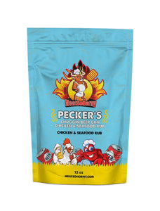 Meatsohorny Pecker'S Chugging Beer Can Rub & Seasoning, Gluten Free BBQ Spice Blend for Chicken, Seafood, Beef, Turkey, Vegetables, Sugar Free, Natural, MSG Free Grilling & Cooking Dry Rub, 12 Oz