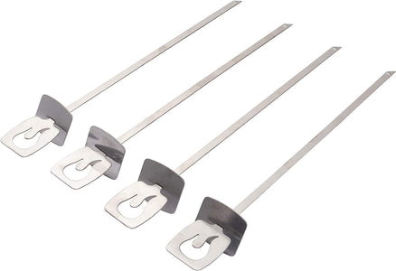 Char-Broil 8966596R04 Grill plus Sliding Skewers, (4 Pack), Silver