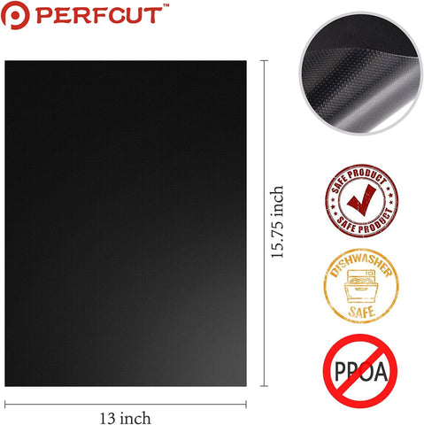 Image of Grill Mat 100% Non-Stick BBQ Grill & Baking Mats,Heavy Duty,Reusable and Easy to Clean for Electric Grill Gas Charcoal BBQ-15.75 X 13 Inch Set of 7-Black