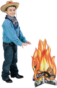 Cardboard Campfire Stand up - Faux Camp Fire Decoration for Kids